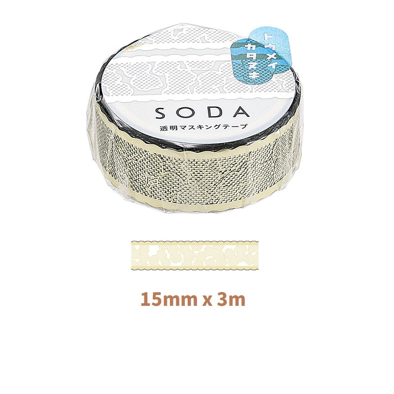 KING JIM SODA Transparent Masking Tape Foil - TTpen