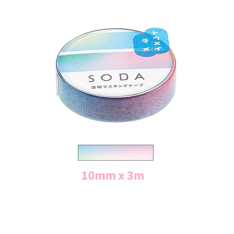 KING JIM SODA Transparent Masking Tape Glitter - TTpen