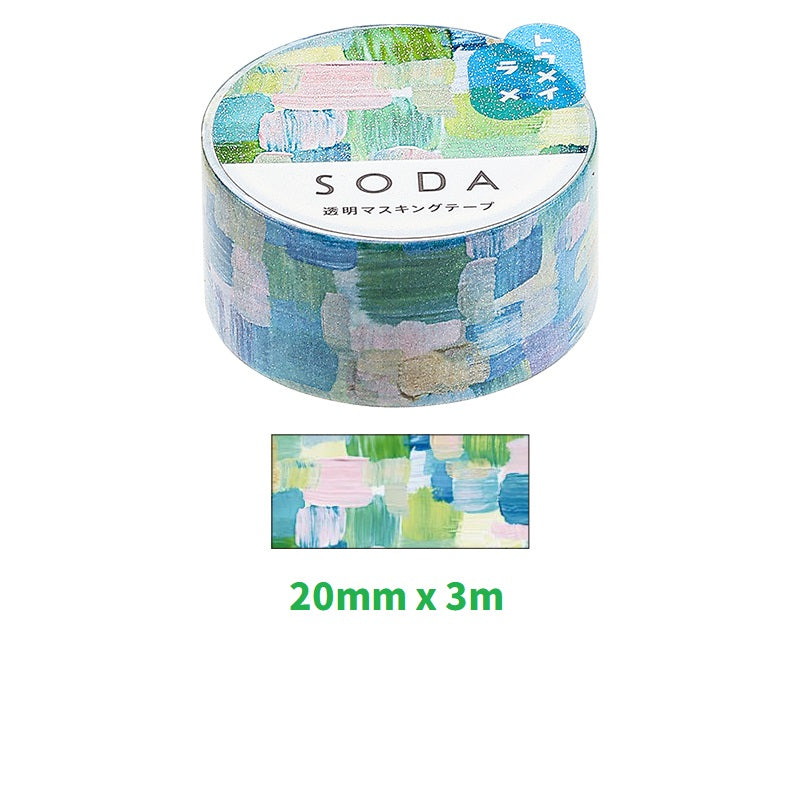KING JIM SODA Transparent Masking Tape Glitter - TTpen