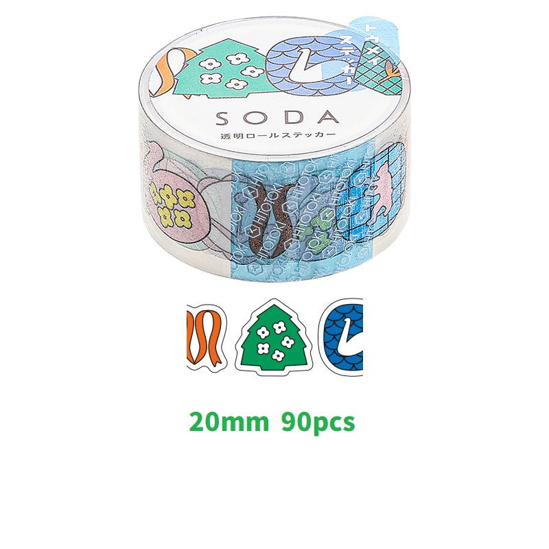 KING JIM SODA Transparent Masking Tape Stickers - TTpen