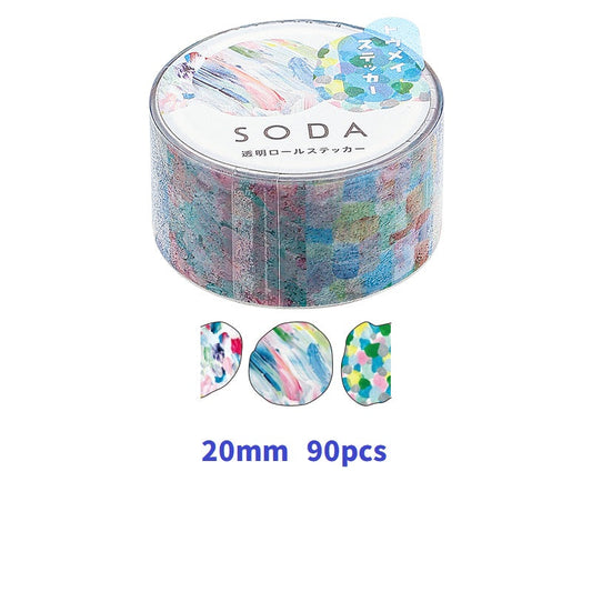 KING JIM SODA Transparent Masking Tape Stickers - TTpen