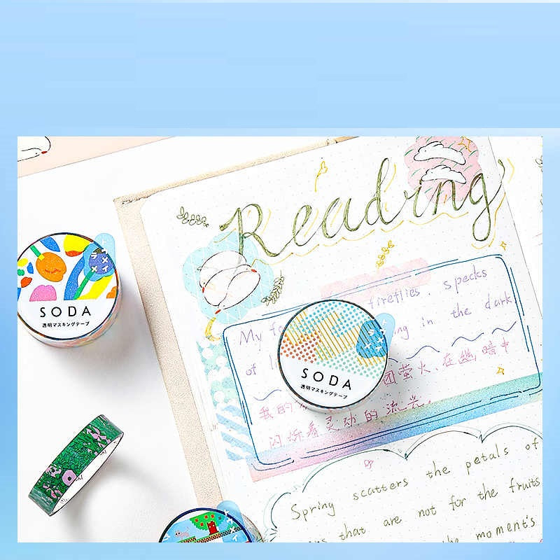 KING JIM SODA Transparent Masking Tape Basic - TTpen