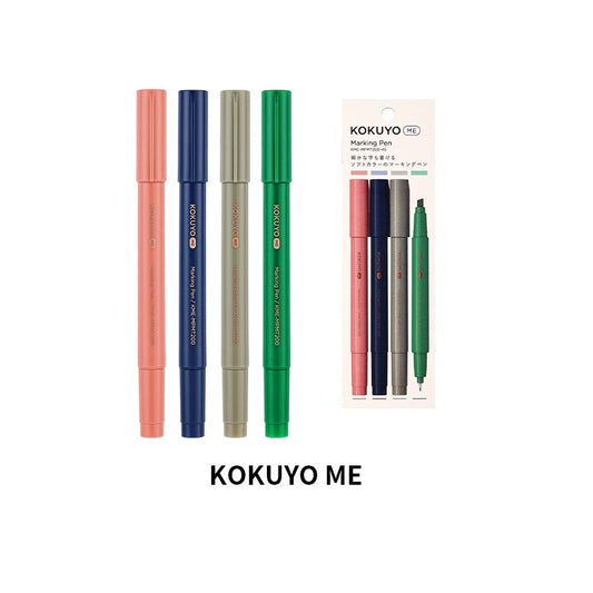 KOKUYO ME 2 Way Marking Pen 4 Color Pack