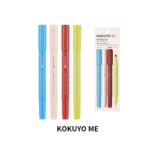 KOKUYO ME 2 Way Marking Pen 4 Color Pack