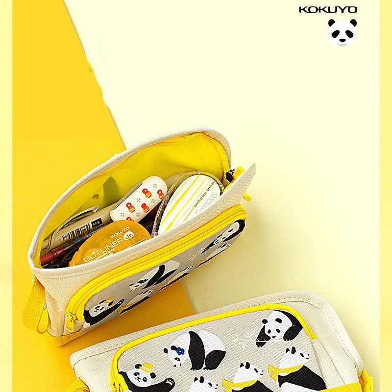 KOKUYO Cute Panda Pencil Case Stationery Pen Pouch