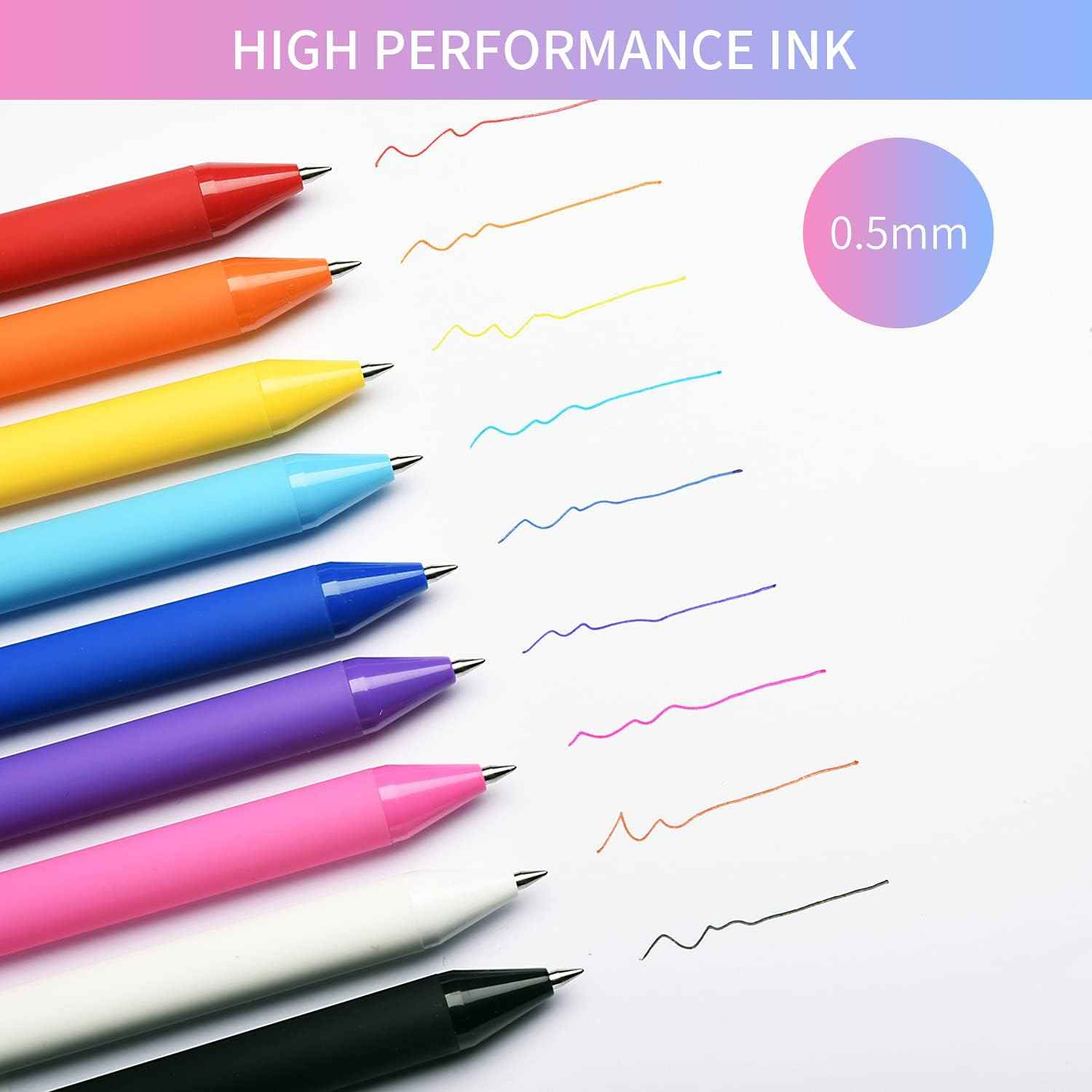 KACO Retractable Gel Pens, 20 Assorted Colors - TTpen