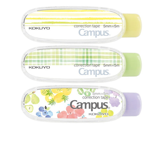 3Pcs Kokuyo Campus Correction Tapes Retractable Parper Color