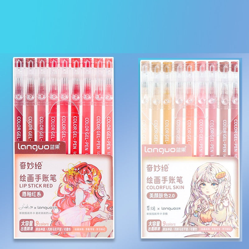 Languo Artist Gel Pens 18 Colors for Drawing,Journaling & Calligraphy