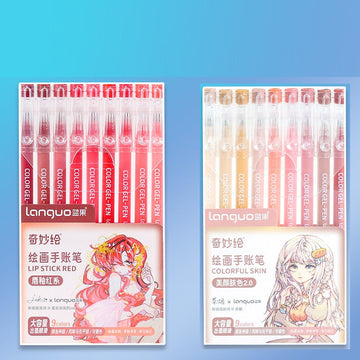 Languo Artist Gel Pens 18 Colors for Drawing,Journaling & Calligraphy