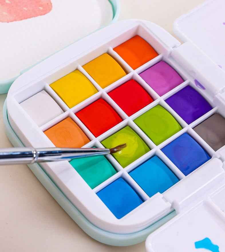LANGUO Watercolor Paint Set,Field Pocket,16 Colors