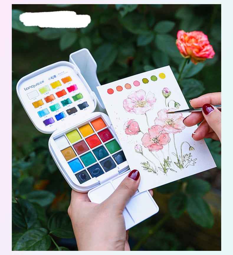 LANGUO Watercolor Paint Set,Field Pocket,16 Colors