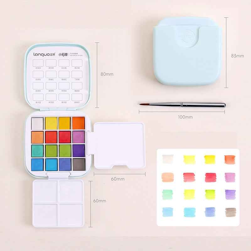 LANGUO Watercolor Paint Set,Field Pocket,16 Colors
