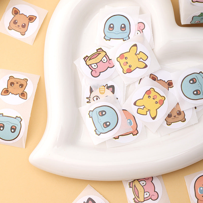 3 Rolls POKEMON Encouraging Stickers,1 Inch,1500pcs