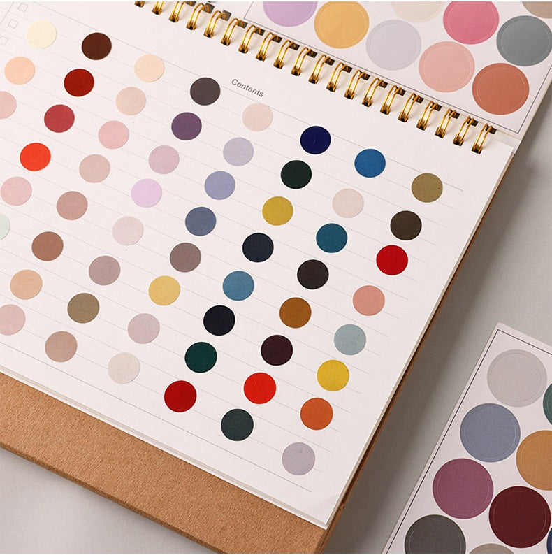 3200 Pieces Morandi Colored Dot Stickers 1/2 Inch Round