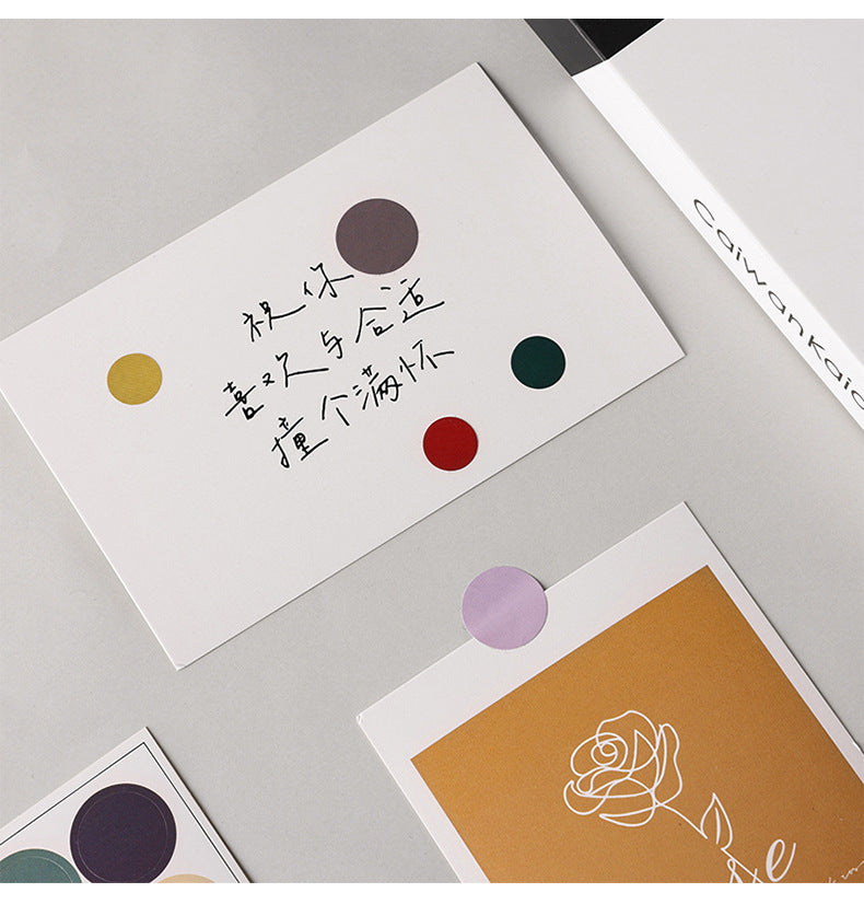 3200 Pieces Morandi Colored Dot Stickers 1/2 Inch Round