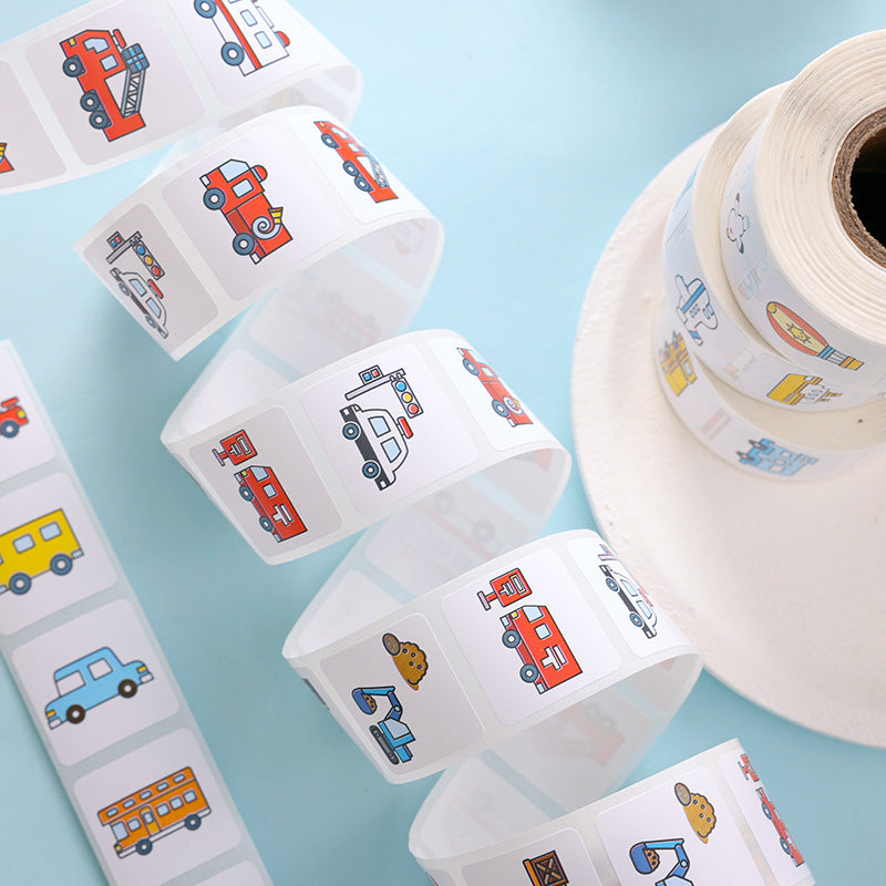 3000Pcs Transportation Construction Vehicle Truck Stickers