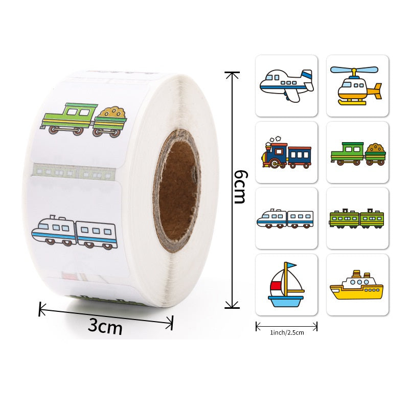 3000Pcs Transportation Construction Vehicle Truck Stickers