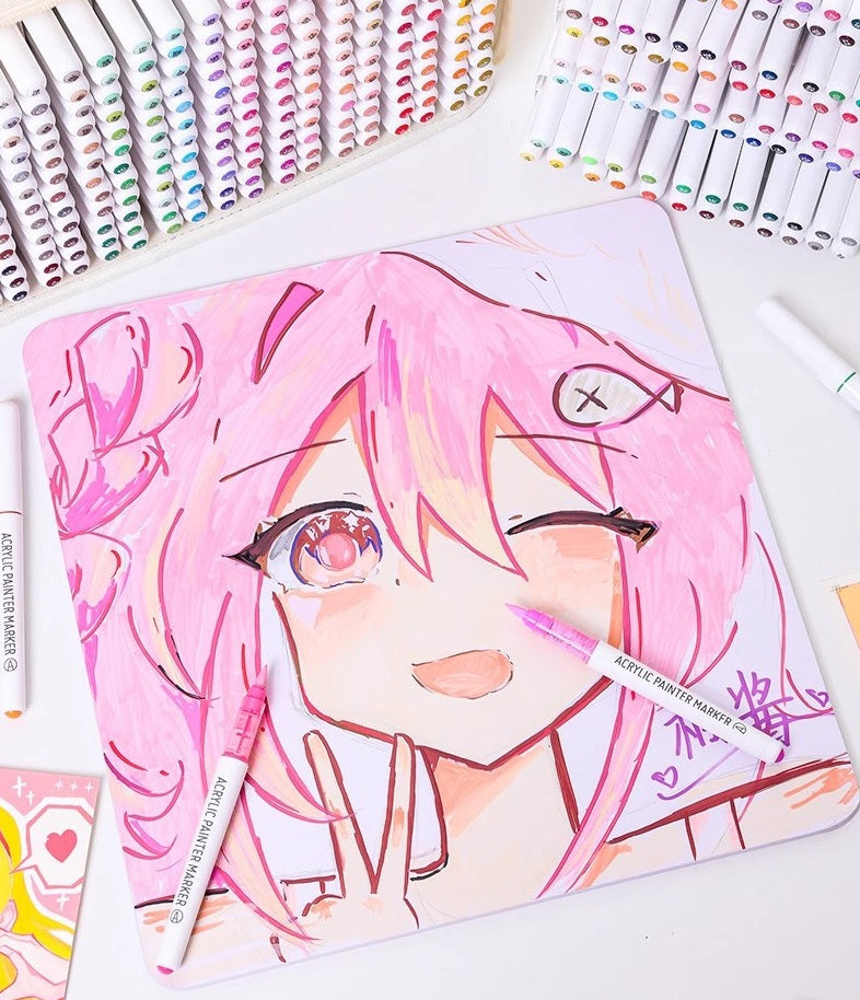 Languo 96/192/240 Colors Acrylic Paint Markers,Brush Tip with Pen Bag