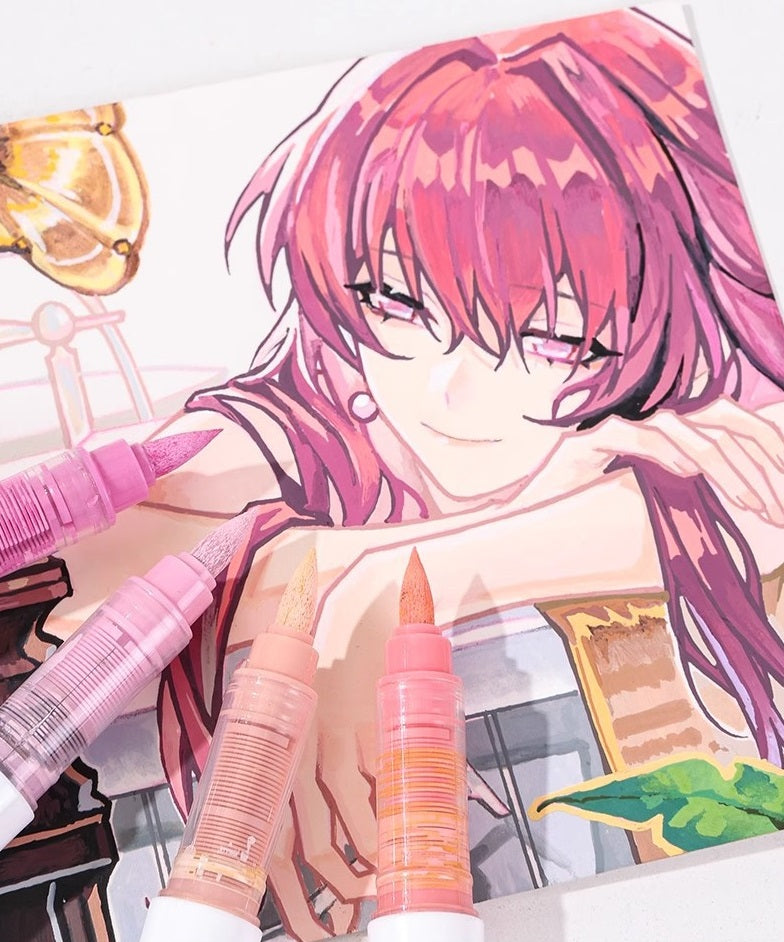 Languo 96/192/240 Colors Acrylic Paint Markers,Brush Tip with Pen Bag