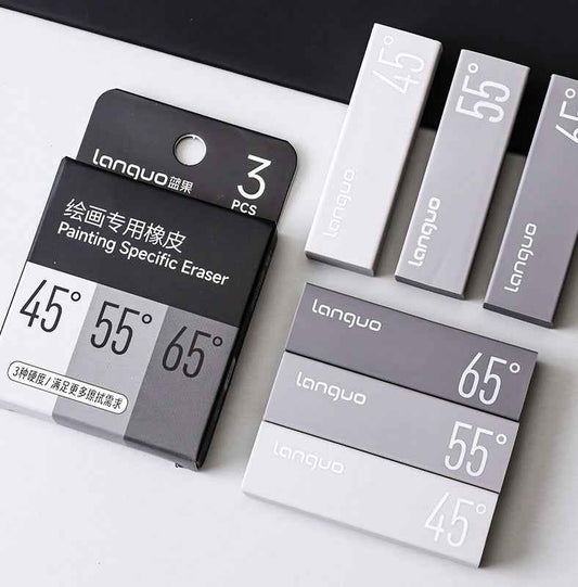 Languo 3 Hardness Drawing Sketching Erasers Set - 9 Pack