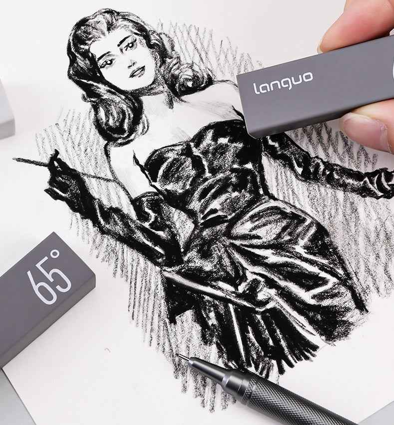 Languo 3 Hardness Drawing Sketching Erasers Set - 9 Pack