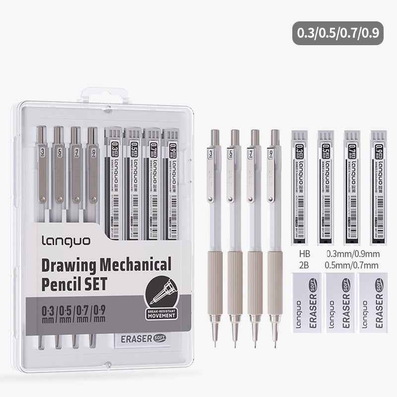 Languo 4PCS Metal Drawing Mechanical Pencils Set
