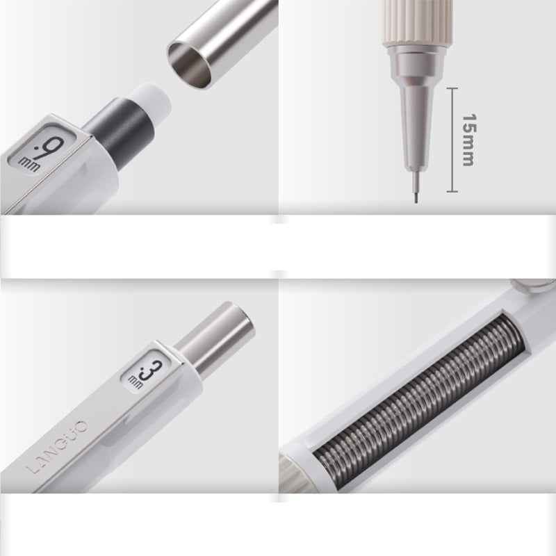 Languo 4PCS Metal Drawing Mechanical Pencils Set