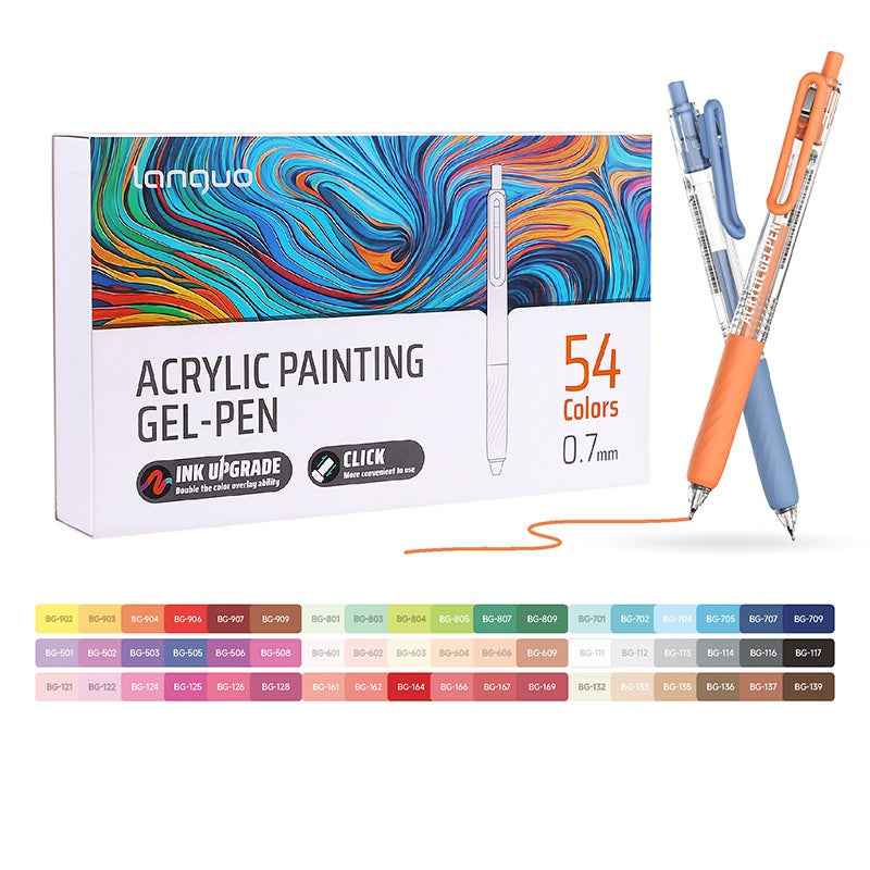 Languo 36 Colors Retractable Gel Pens 0.7mm for Coloring Drawing
