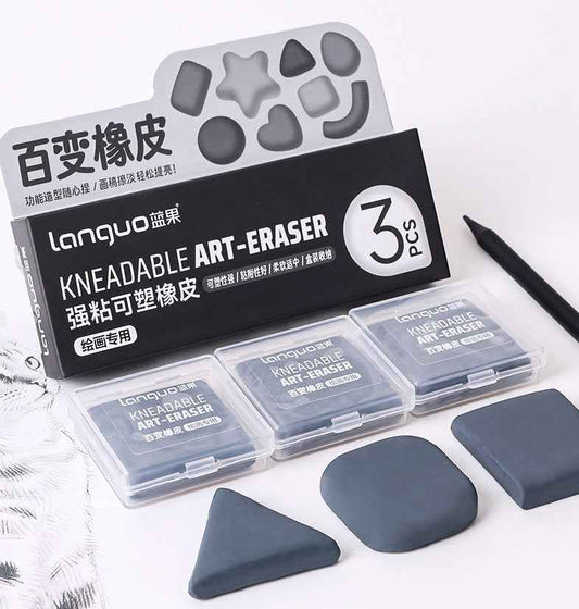 Languo Kneaded Eraser, 6 Pack, Grey