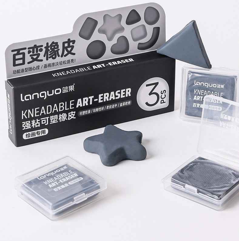 Languo Kneaded Eraser, 6 Pack, Grey