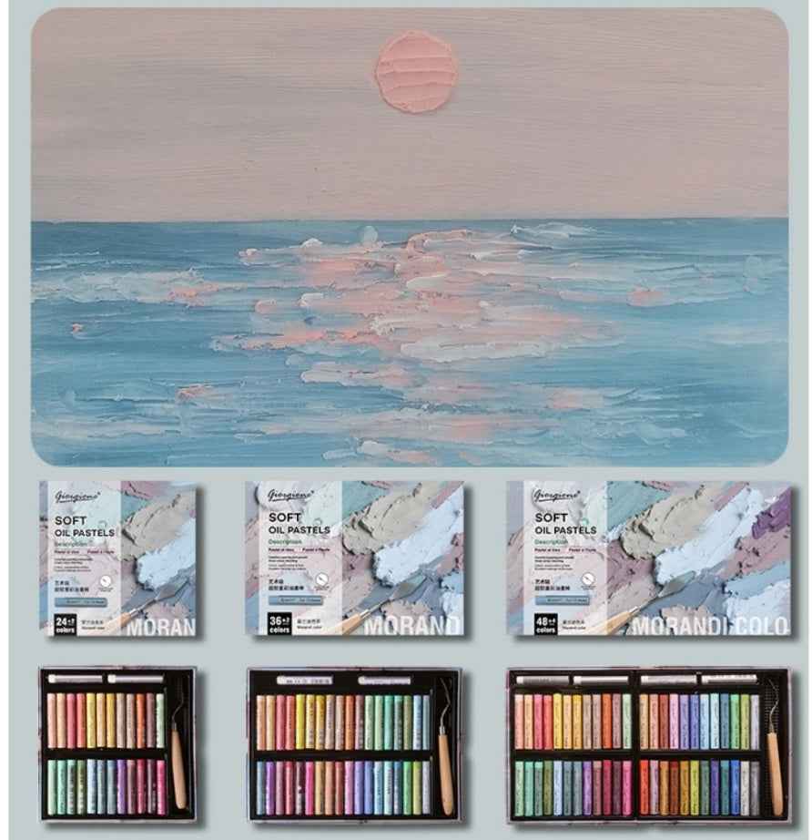 GIORGIONE Soft Oil Pastels for Artistis,24/36/48 Morandi Color - TTpen