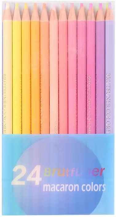 BRUTFUNER 24 Pastel Macaron Color Pencils Set - TTpen