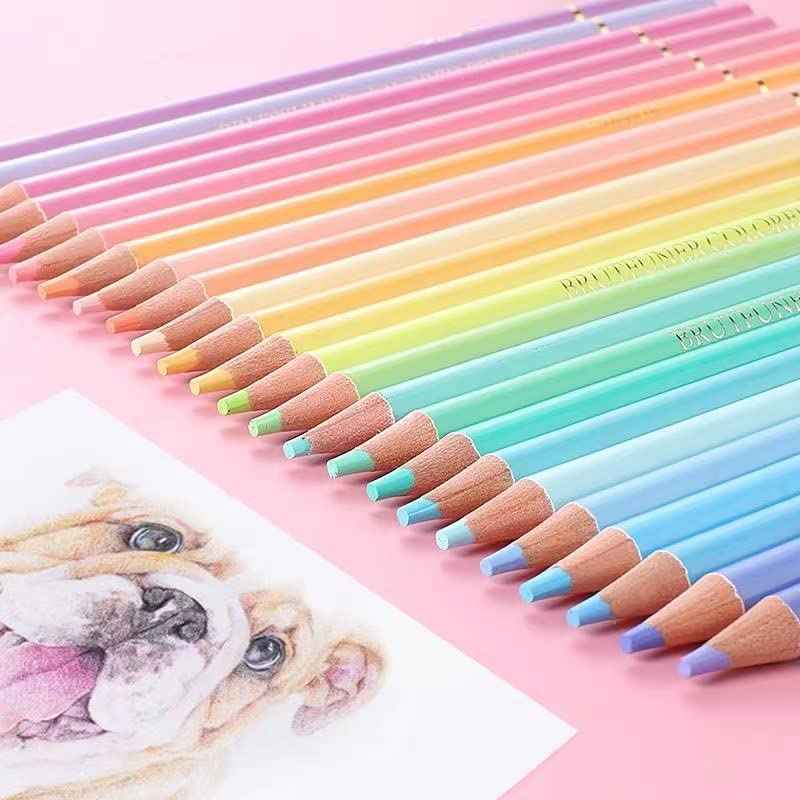 BRUTFUNER 24 Pastel Macaron Color Pencils Set - TTpen