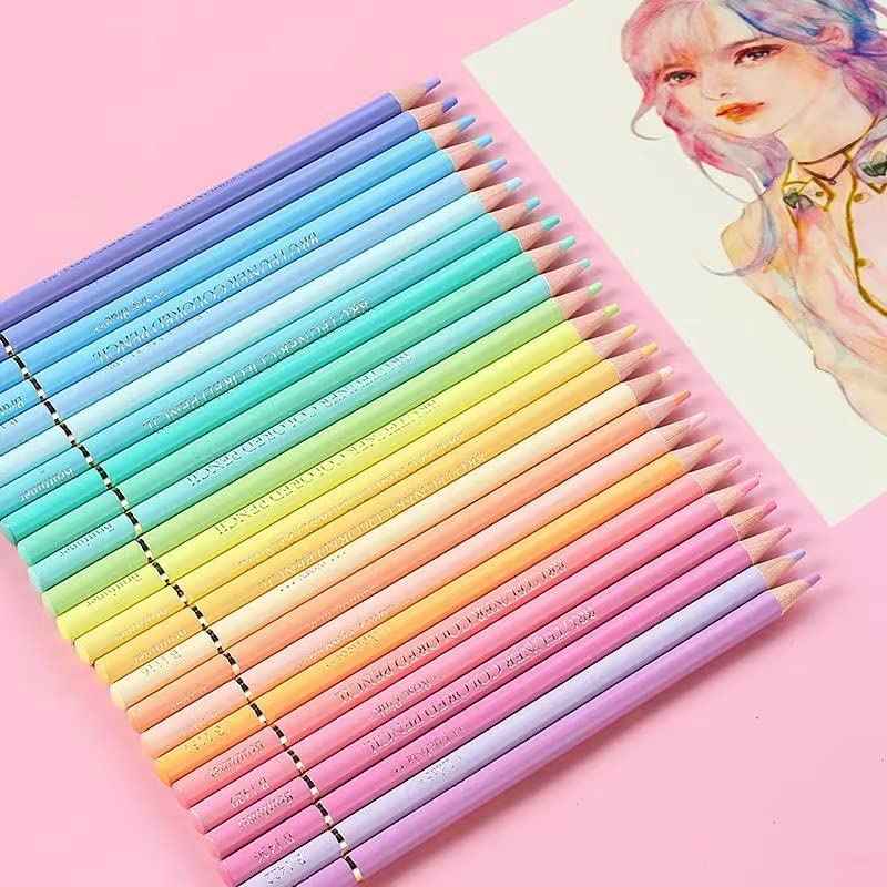BRUTFUNER 24 Pastel Macaron Color Pencils Set - TTpen