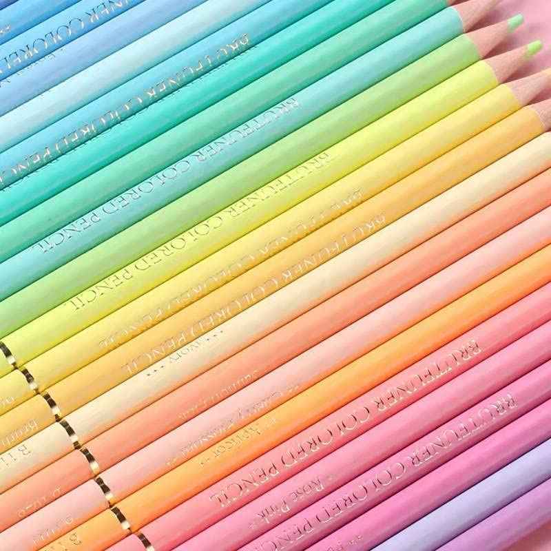 BRUTFUNER 24 Pastel Macaron Color Pencils Set - TTpen