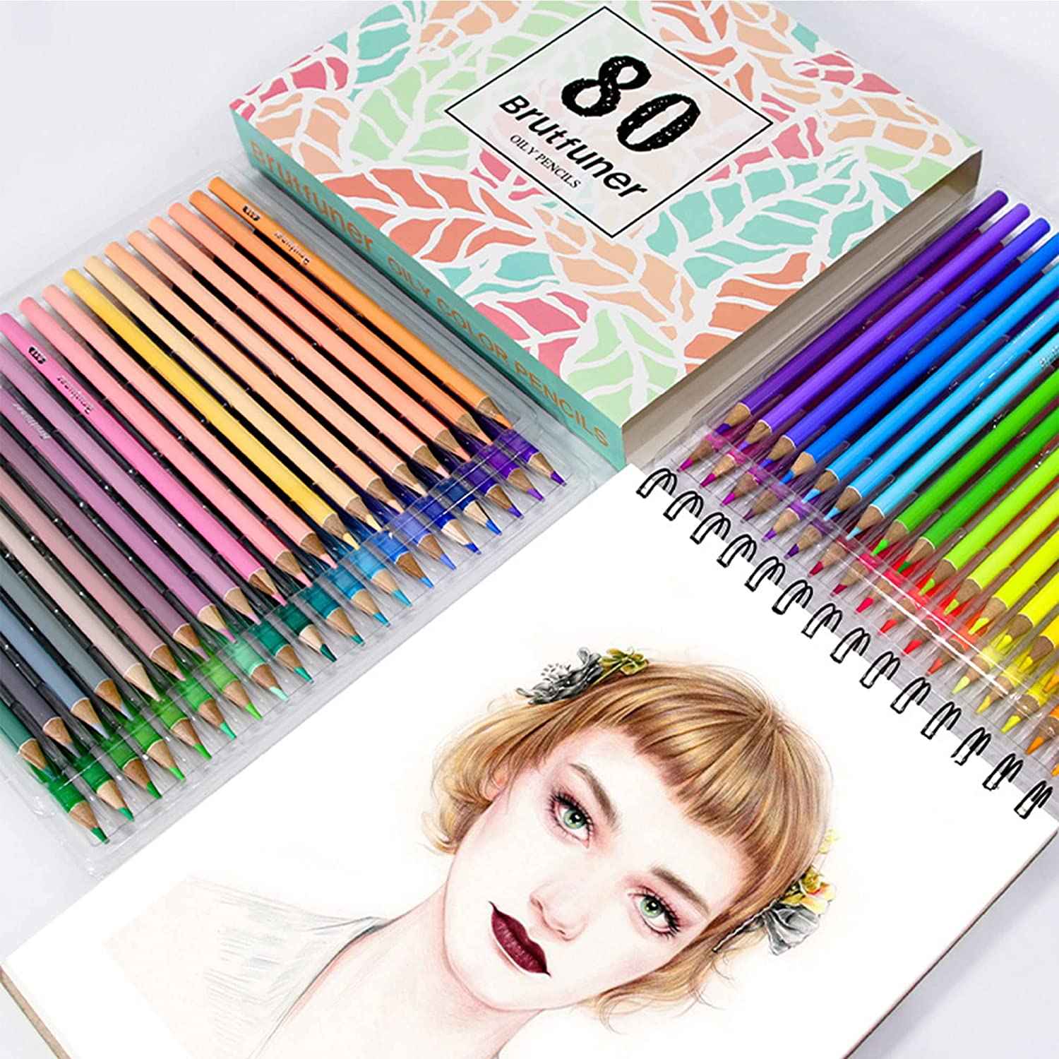 BRUTFUNER Macaron 80 Colored Pencils for Adult Coloring Books - TTpen