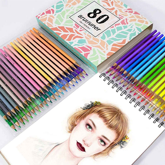 BRUTFUNER Macaron 80 Colored Pencils for Adult Coloring Books - TTpen