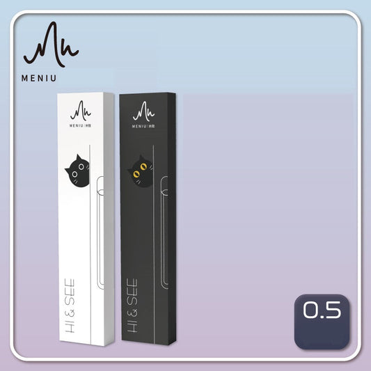 MENIU Hide and Seek Cat Gel Pens 0.5mm,2-Pack with 4 Black Ink Refills