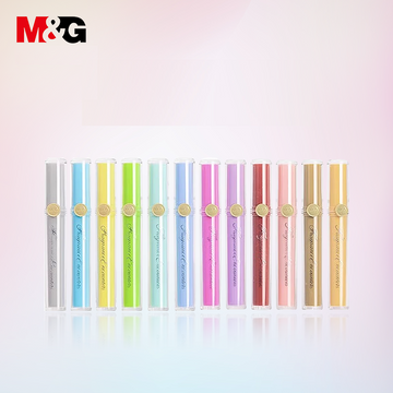 M&G Scented Sparkle Highlighters – 12 Colors, Axe-Shaped Tip