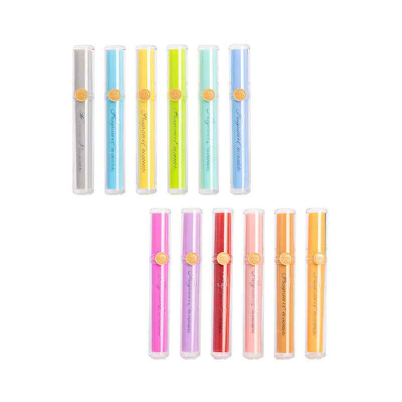 M&G Scented Sparkle Highlighters – 12 Colors, Axe-Shaped Tip