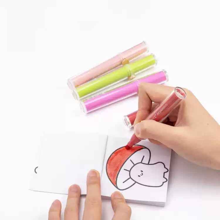 M&G Scented Sparkle Highlighters – 12 Colors, Axe-Shaped Tip