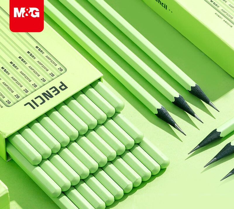 M&G Classic Black Wood Pencil Set - HB/2B (30-Pack)