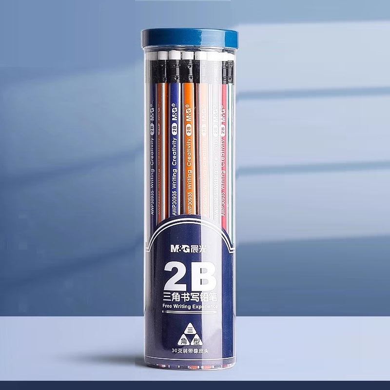 M&G Student Wood Pencil Set - HB/2B with Eraser 30-Pack