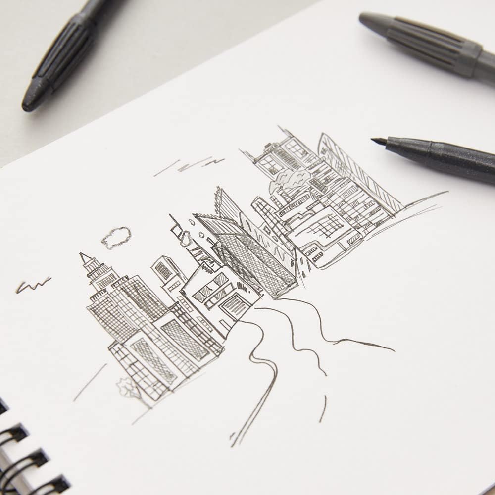 MONAMI Plus Pen 3000 Pigment 6 Set Felt Tip Pens