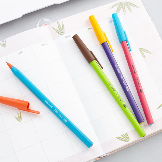 Monami 153 Stick Ballpoint Pen 0.7mm (Black Ink) 12 Pack