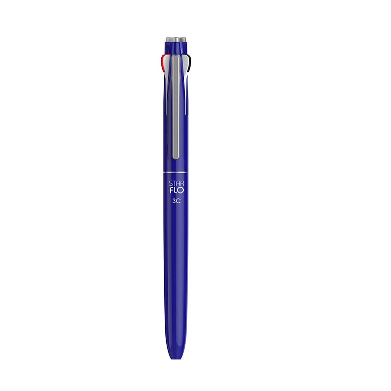 MORRIS STARFLO 3-Color Hybrid Ballpoint Pen (Black/Blue/Red) – 0.7mm
