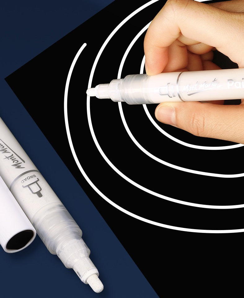 Mont Marte Acrylic White Paint Pens - 4 Pack