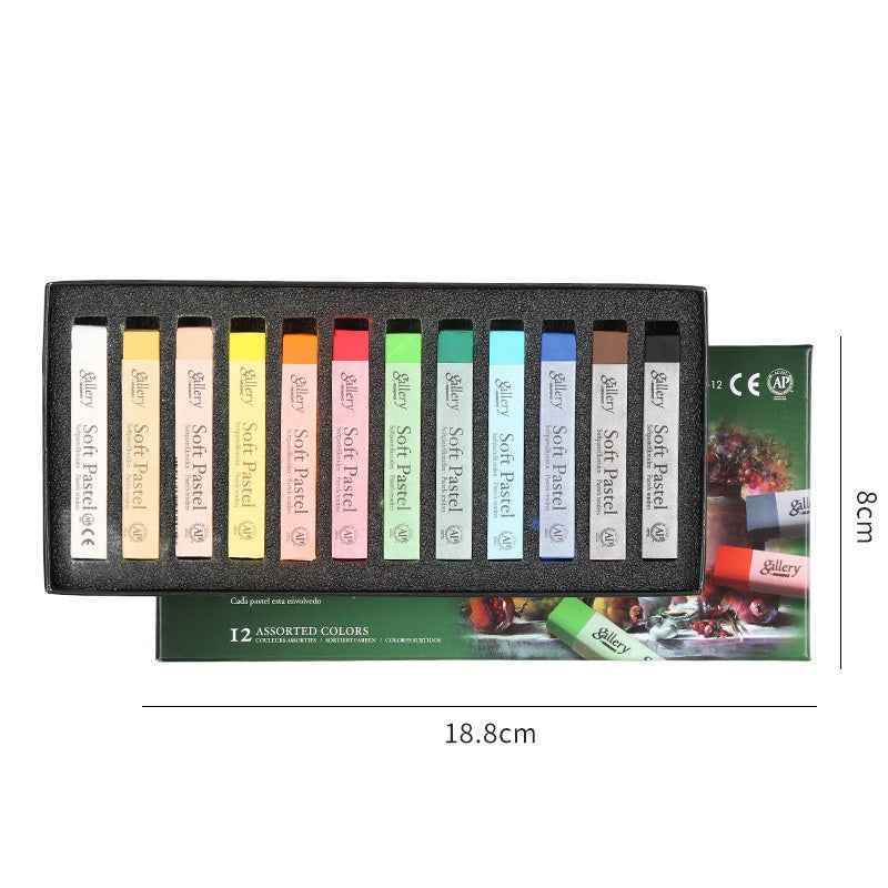 Mungyo Gallery Soft Pastel Squares Cardboard Box Set of 12-Assorted Colors - TTpen