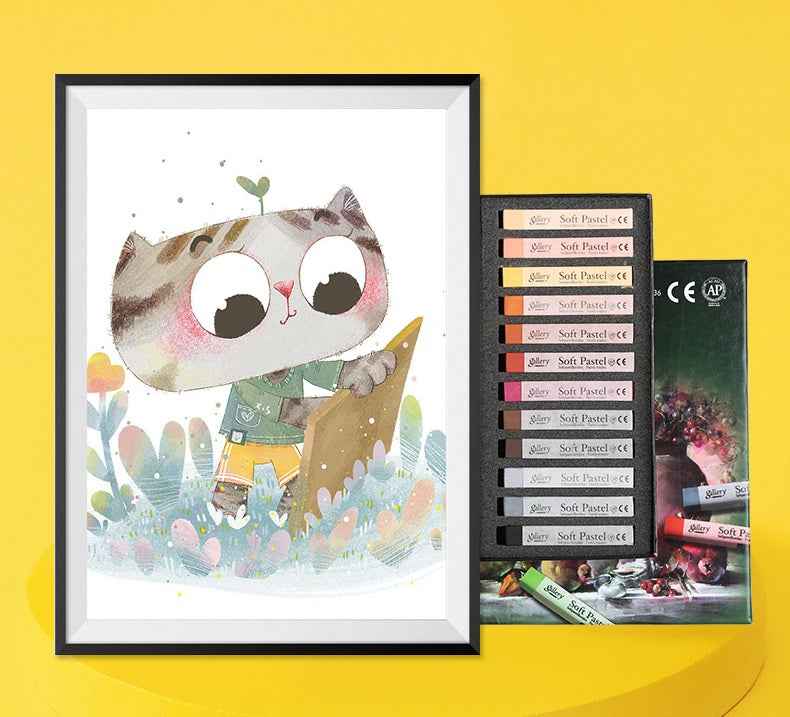 Mungyo Gallery Soft Pastel Squares Cardboard Box Set of 36-Assorted Colors - TTpen