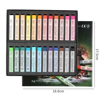 Mungyo Gallery Soft Pastel Squares Cardboard Box Set of 24-Assorted Colors - TTpen